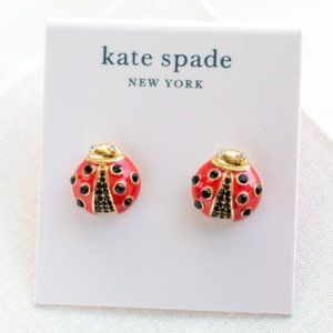 KATE SPADE • 'Little Ladybug' Studs Earrings (12K Gold-Plated) (NWT)